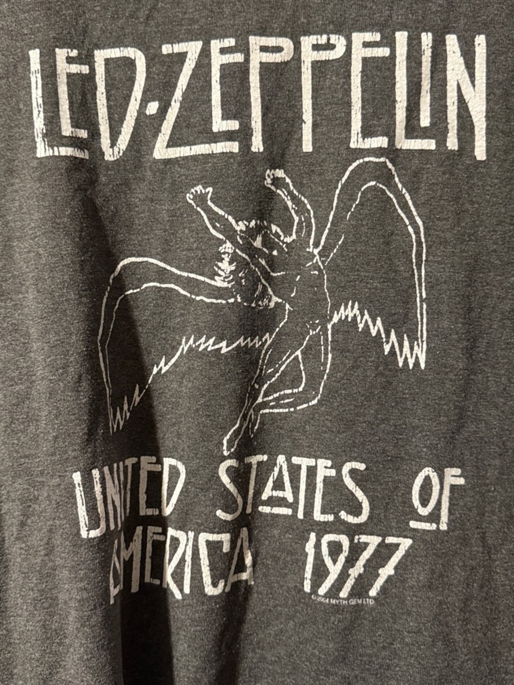 Led Zeppelin Charcoal Gray Short Sleeve Band Tee Medium - Picture 4 of 7